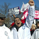 Anti-gay-marriage New York Hispanic Clergy Organization members outside the Supreme Court on March 26 (Karen Bleier/Getty)